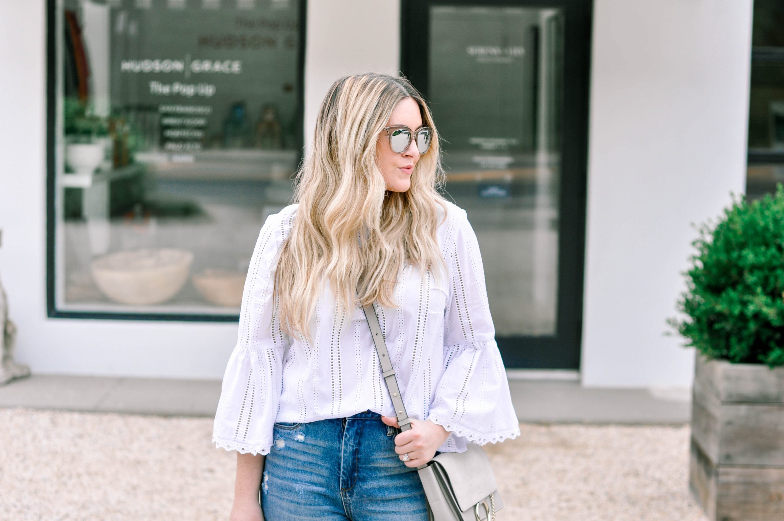 denim and white
