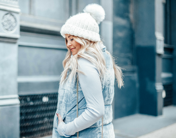 wintery blue