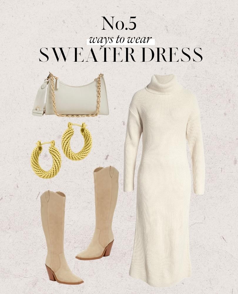 Ways to wear sweater dress