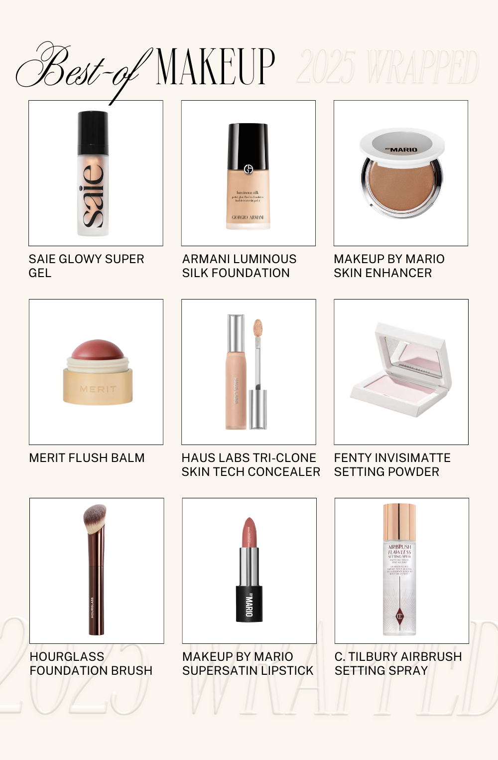 2025 wrapped, makeup