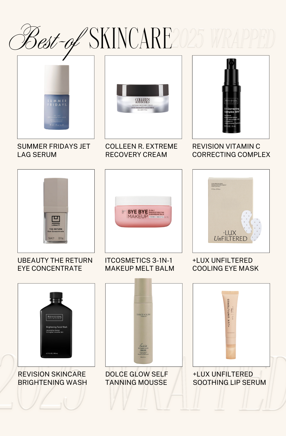 2025 wrapped, skincare